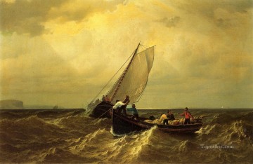 ウィリアム・ブラッドフォード Painting - ファンディ湾の漁船 ウィリアム・ブラッドフォード